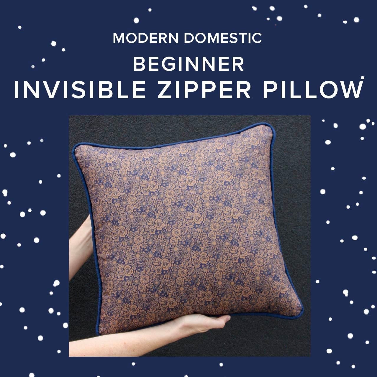 Colleen Connolly Beginner: Invisible Zipper Pillow with Piping, Sunday, December 6th, 1030am-3pm