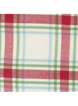 Moda 16" Christmas Toweling Natural Plaid