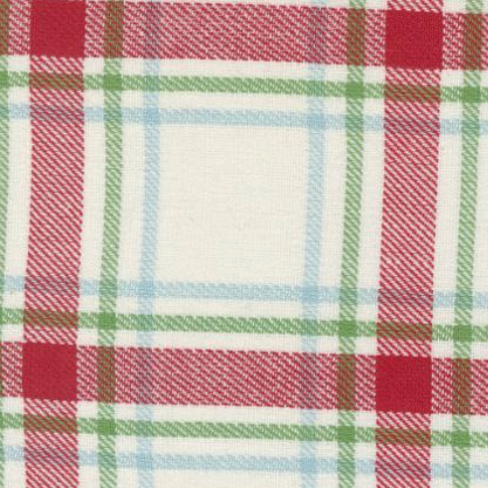 Moda 16" Christmas Toweling Natural Plaid