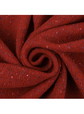 Italian Wool Silk Sweater Knit Rust Red