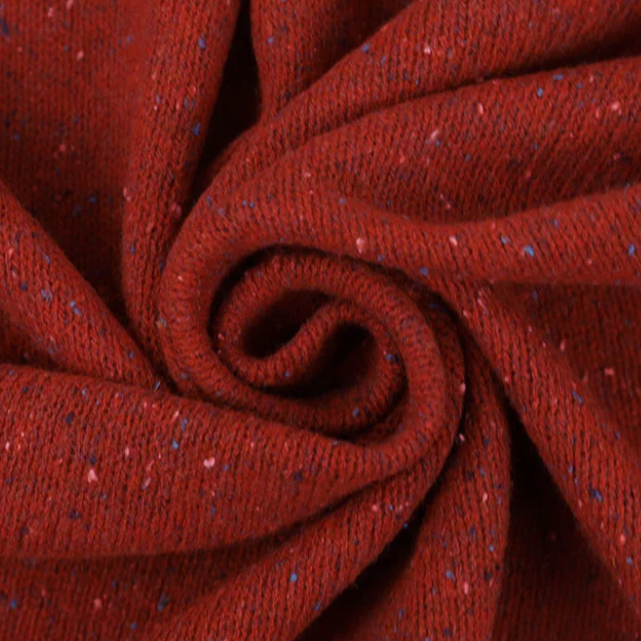 Italian Wool Silk Sweater Knit Rust Red