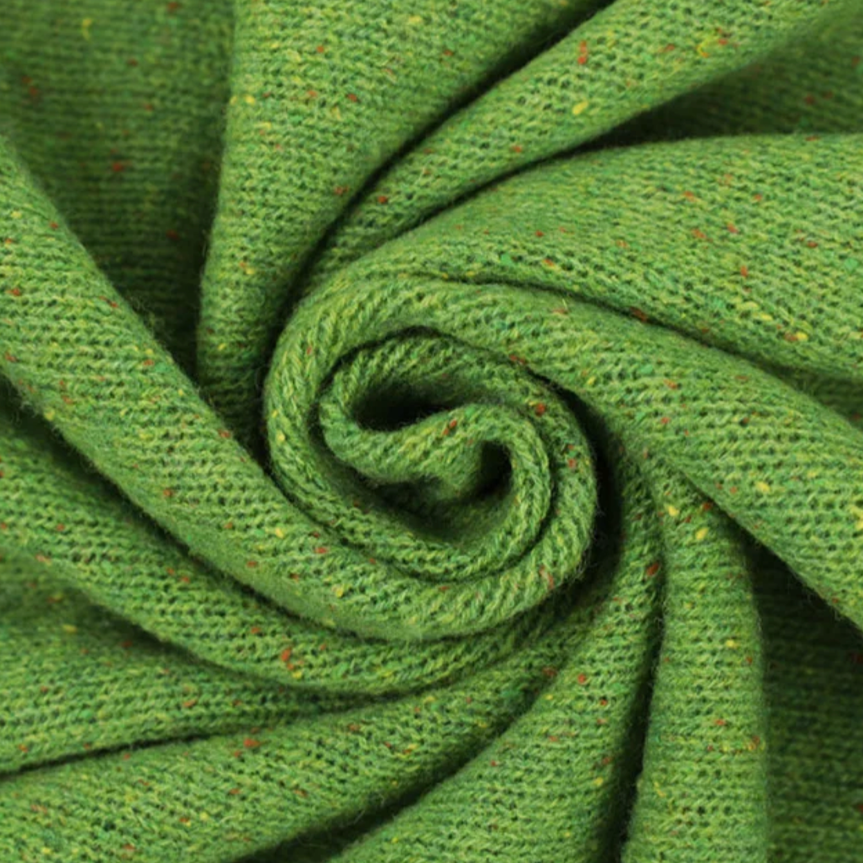 Italian Wool Silk Sweater Knit Avocado Green