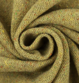 Italian Wool Silk Sweater Knit Olive Mustard