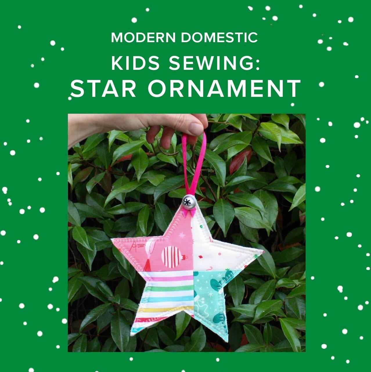 Susan Iannucci Marcu Kids Sewing Class: Star Ornament! Monday, December 21st, 10am-1pm