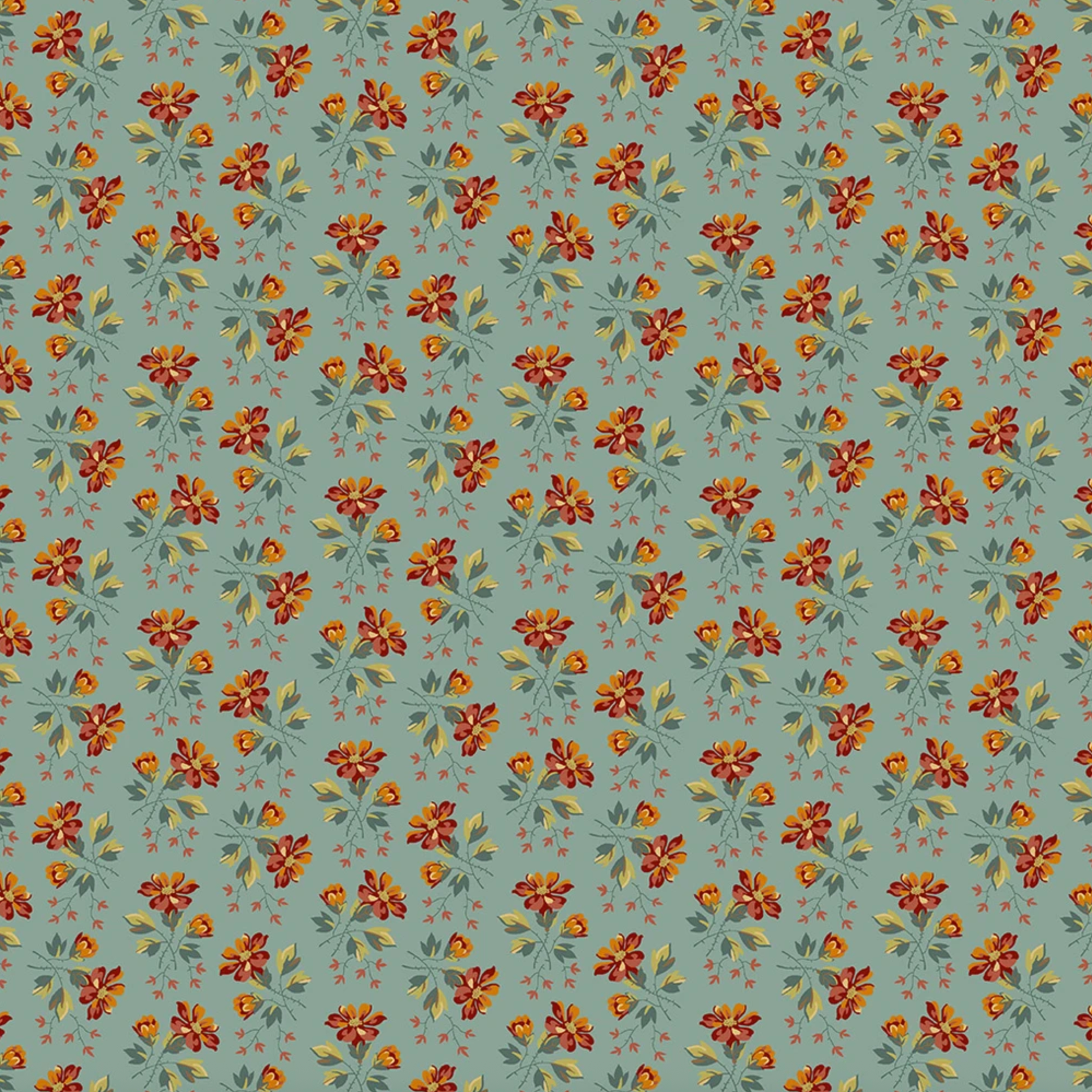 Andover Secret Stash Favorites Blue Willow Wildflower Seafoam