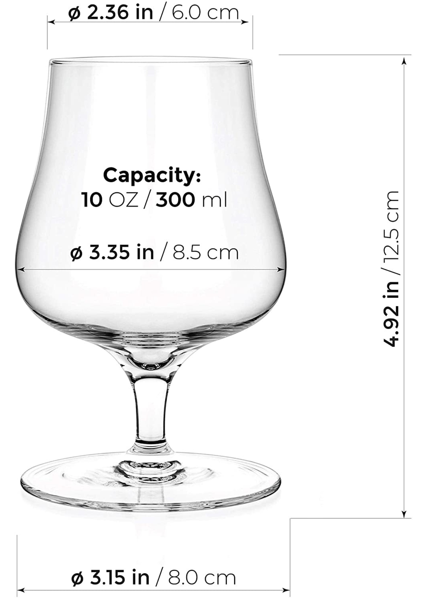 Luxbe - Cognac Brandy Crystal Glass