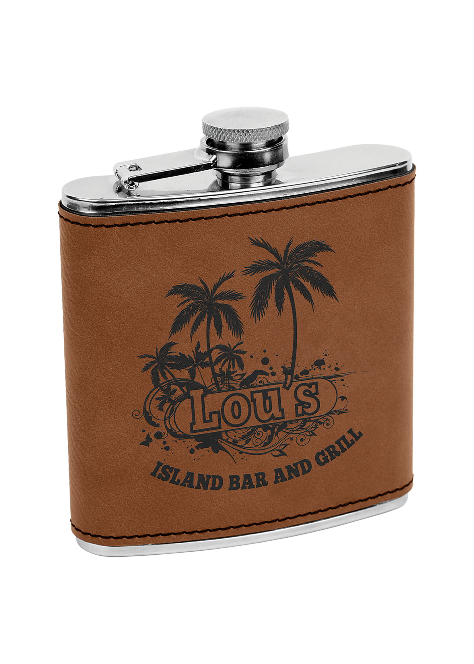 6 oz Leatherette Flask