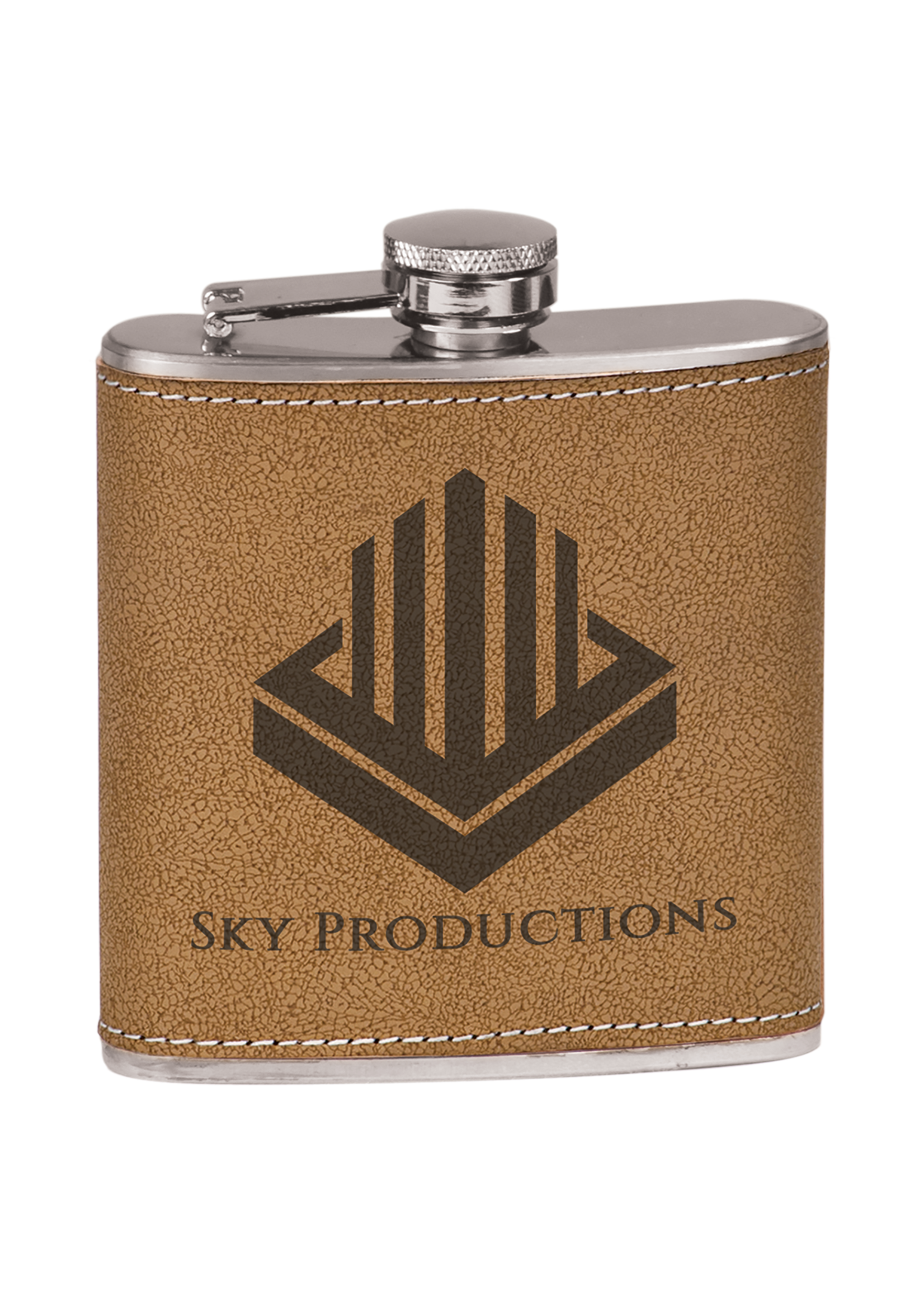 6 oz Stainless Steel Flask. Gloss and Matte Finished