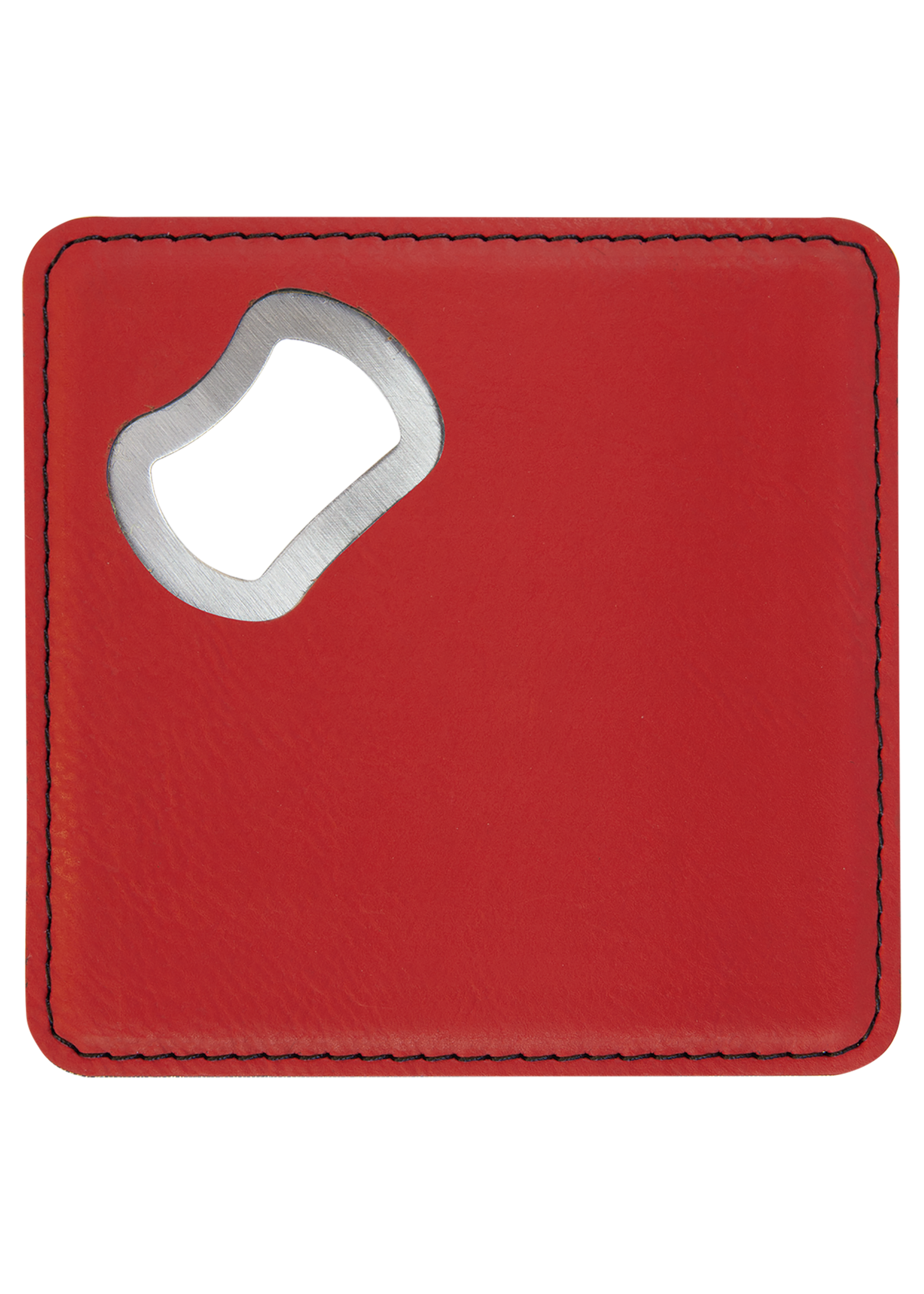 4X4 Leatherette Coaster and Bottle Opener