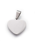 19x20  SS Heart Pendant - Polished