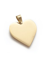 25x23 SS Heart Pentand - Gold