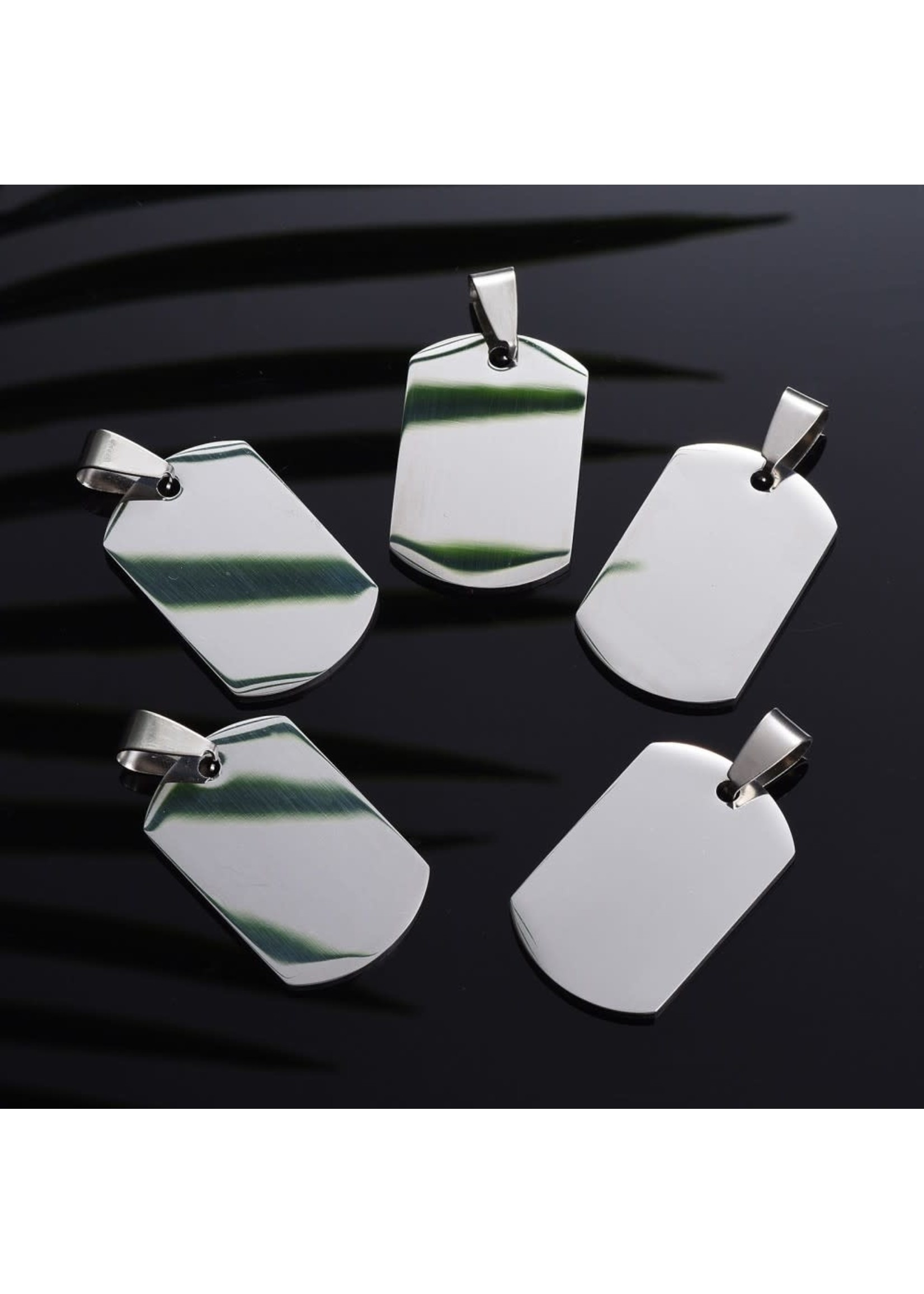 28x18 SS Rectangle Pendant - Polished