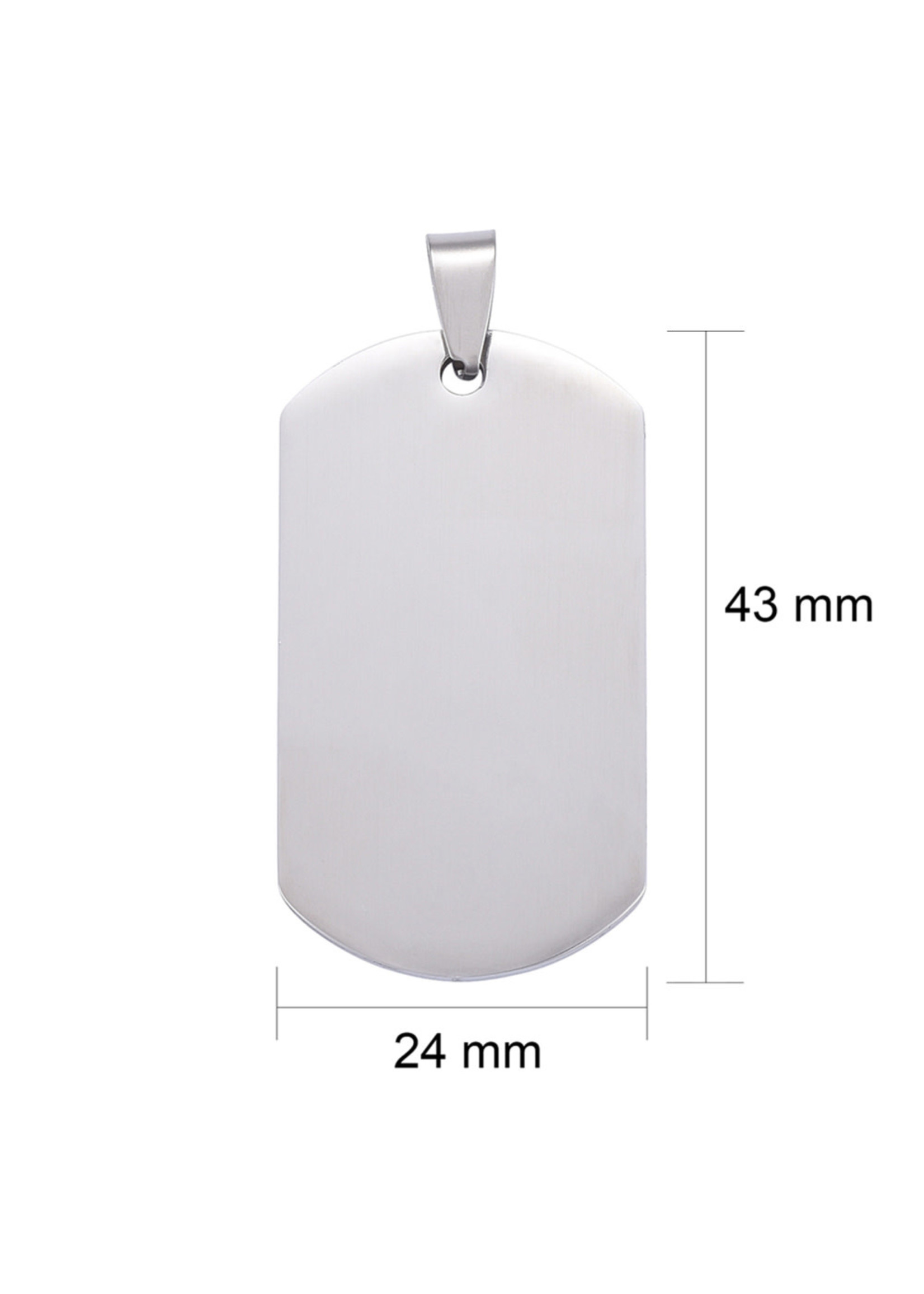 43x24 SS Rectangle  Pendant Polished