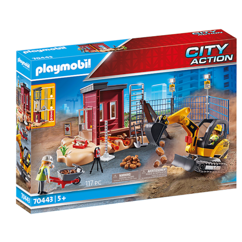 Playmobil City Action Mini-Pelleteuse et Chantier 70443 Disc.