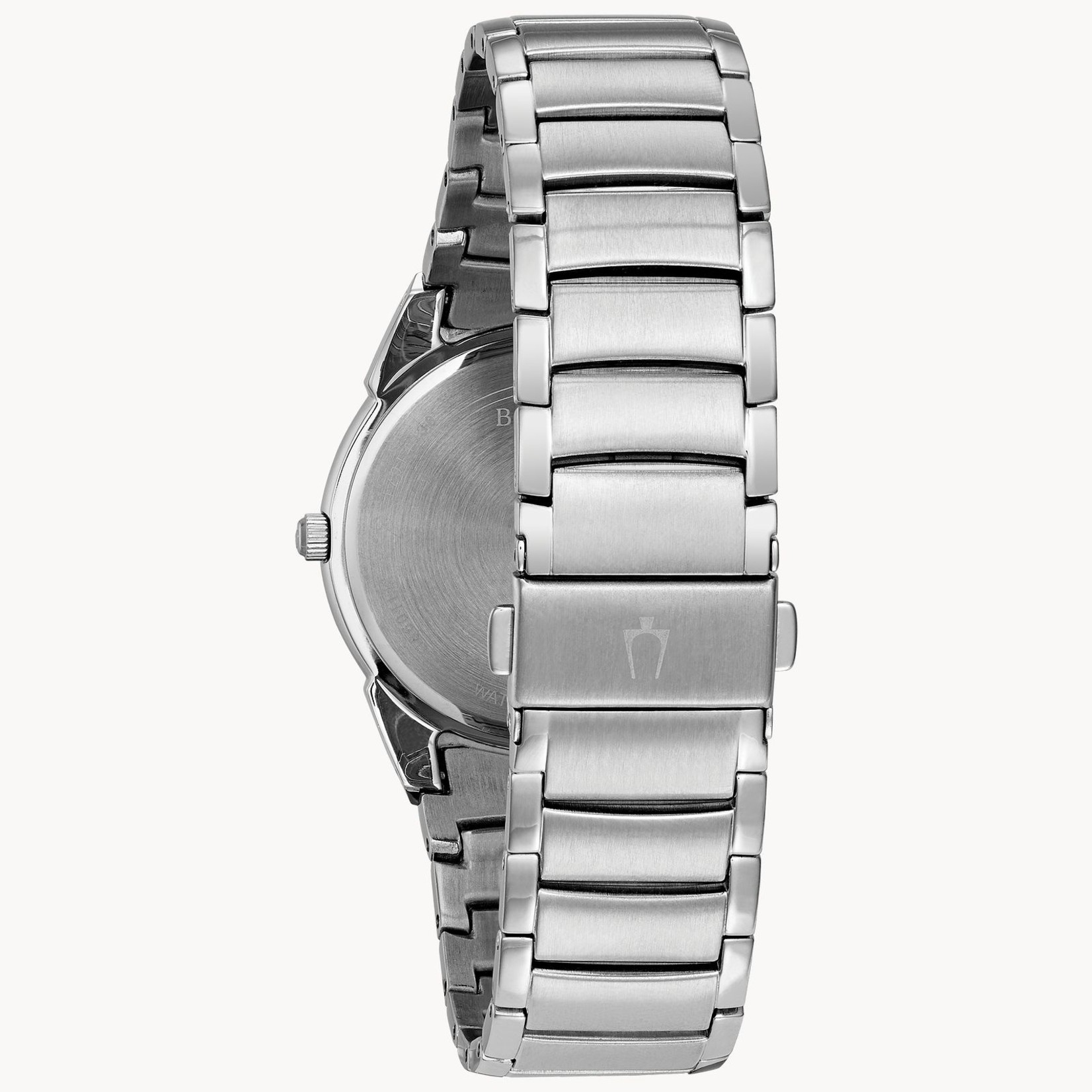 Bulova Classic - Men's  Silver Bracelet Black Face