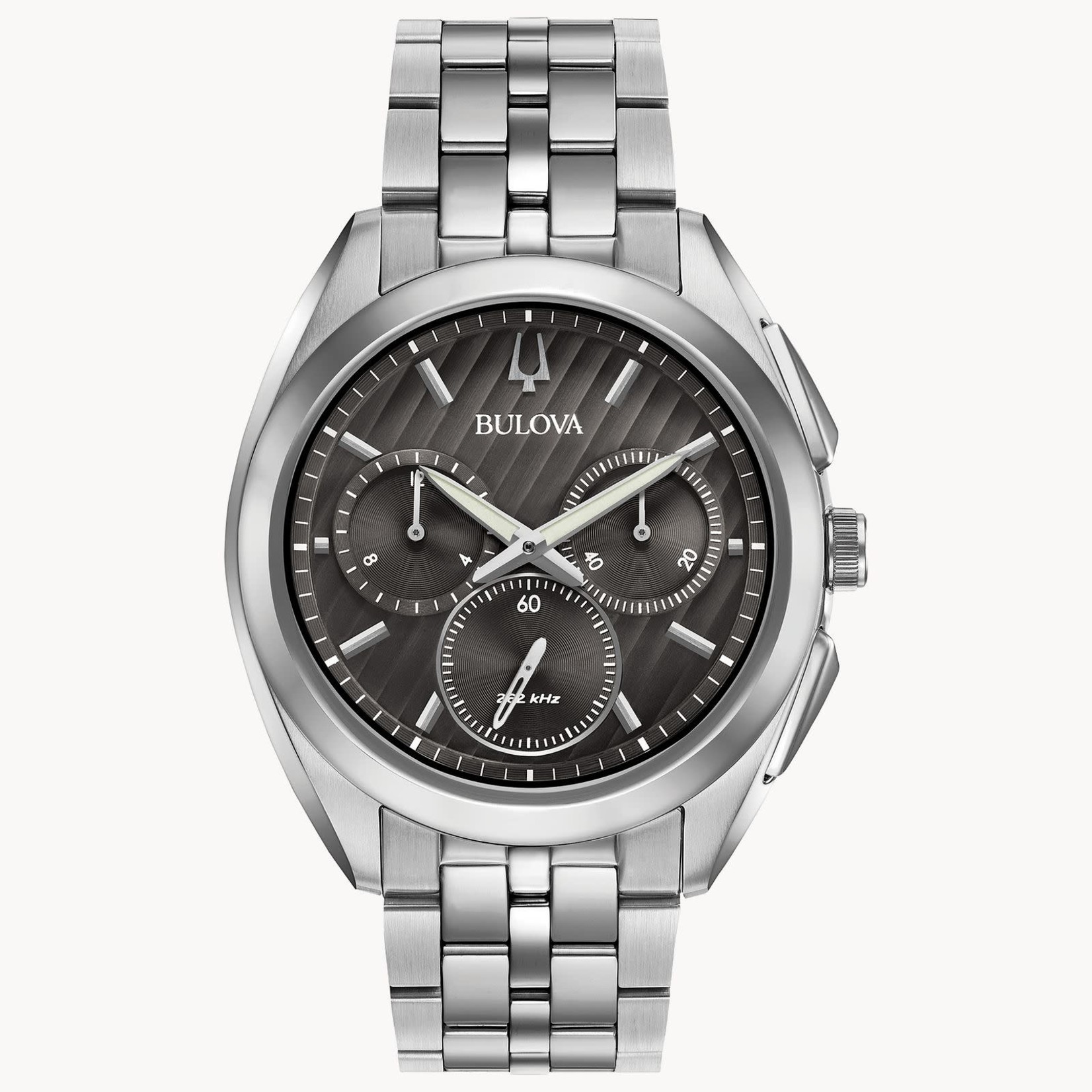 Bulova Curv - Men's SS Bracelet Grey Face