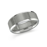 8mm Tungsten Brushed Plain Wedding Band