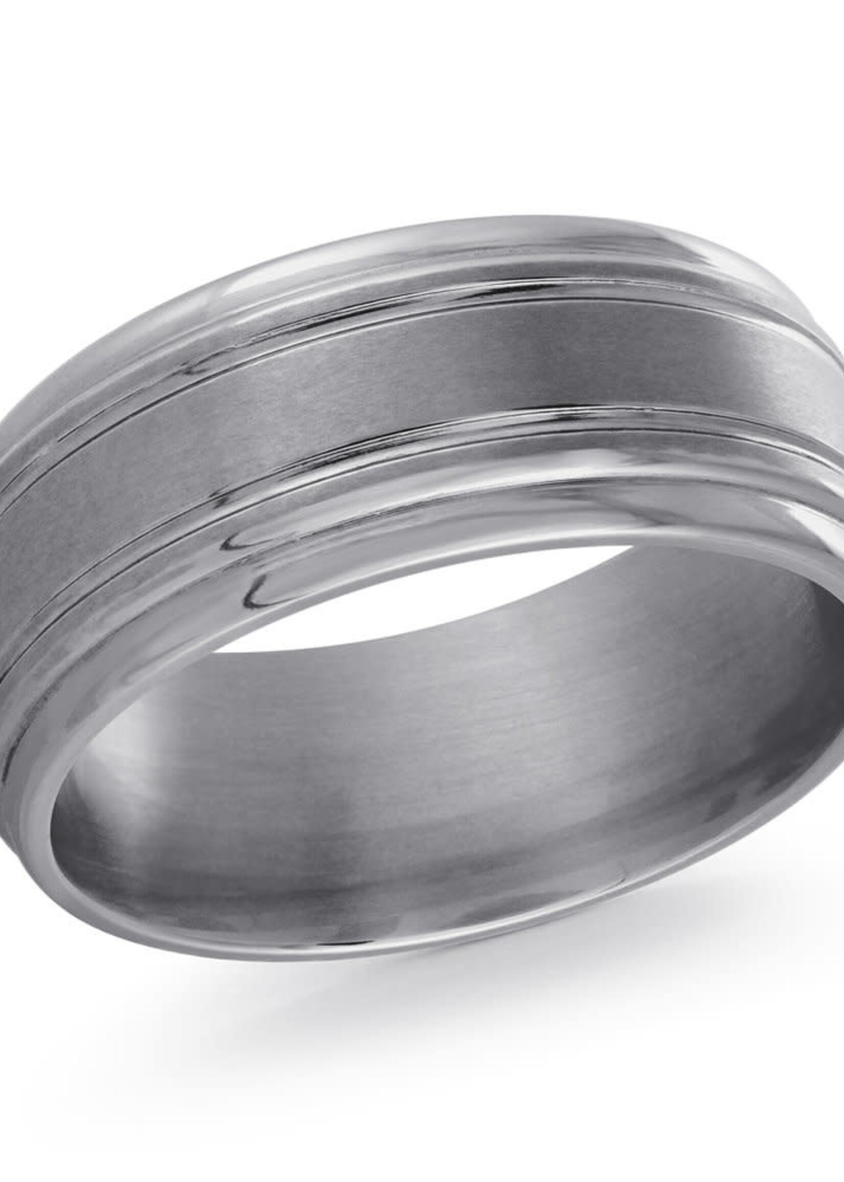 9mm Grey Tantalum Comfort Fit Wedding Band