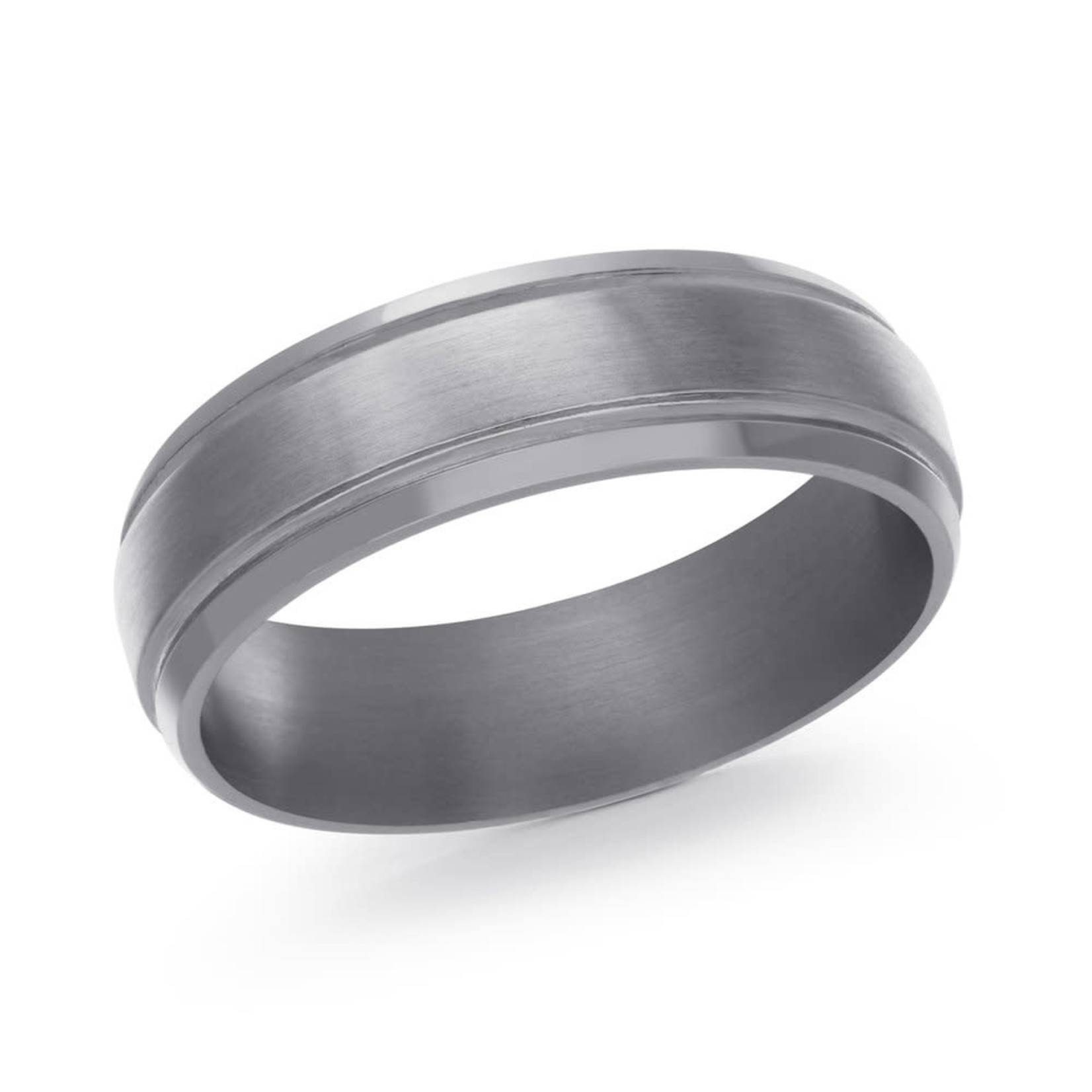 6.5mm Grey Tantalum Satin Finish Wedding Band