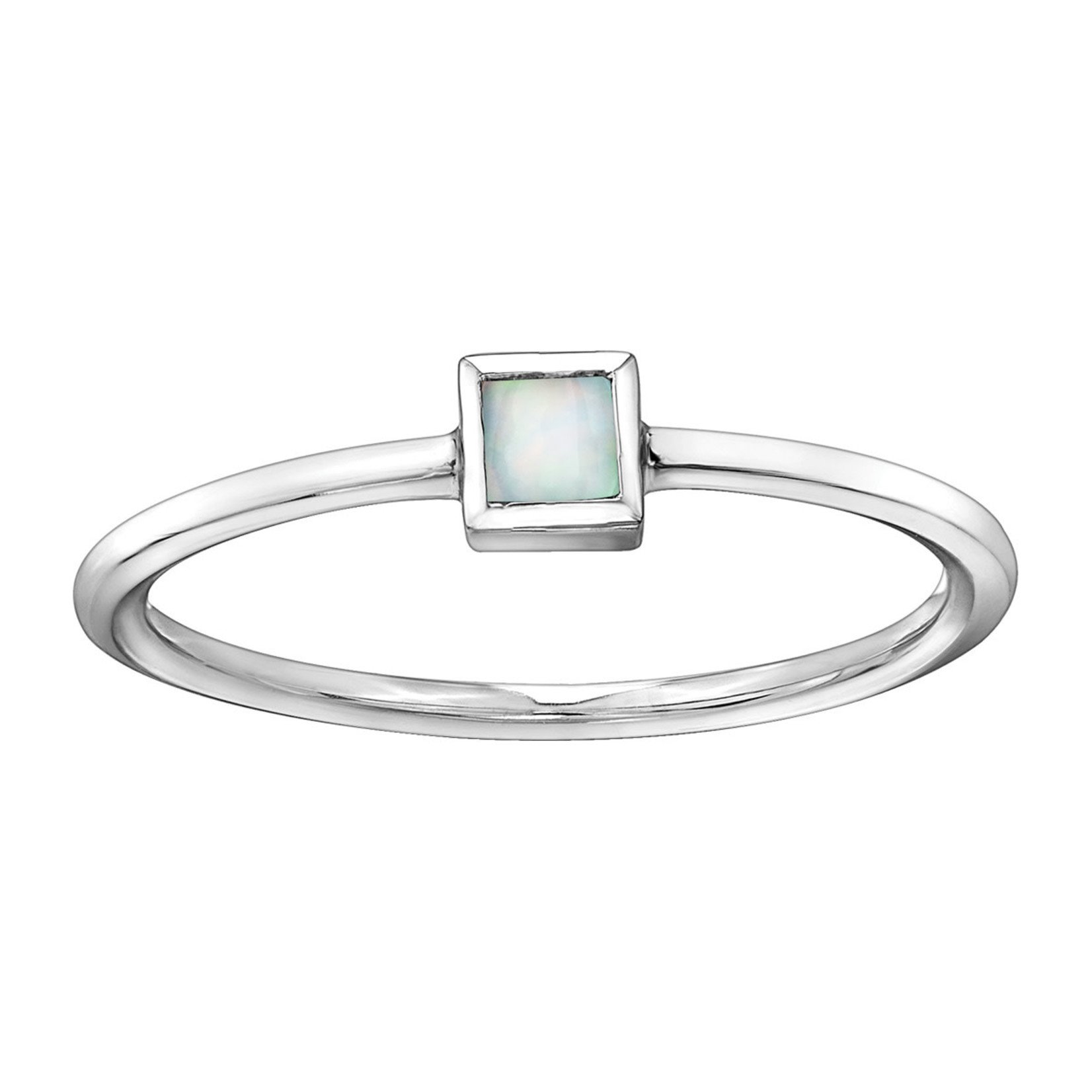 10K WG Opal Stackable Ring