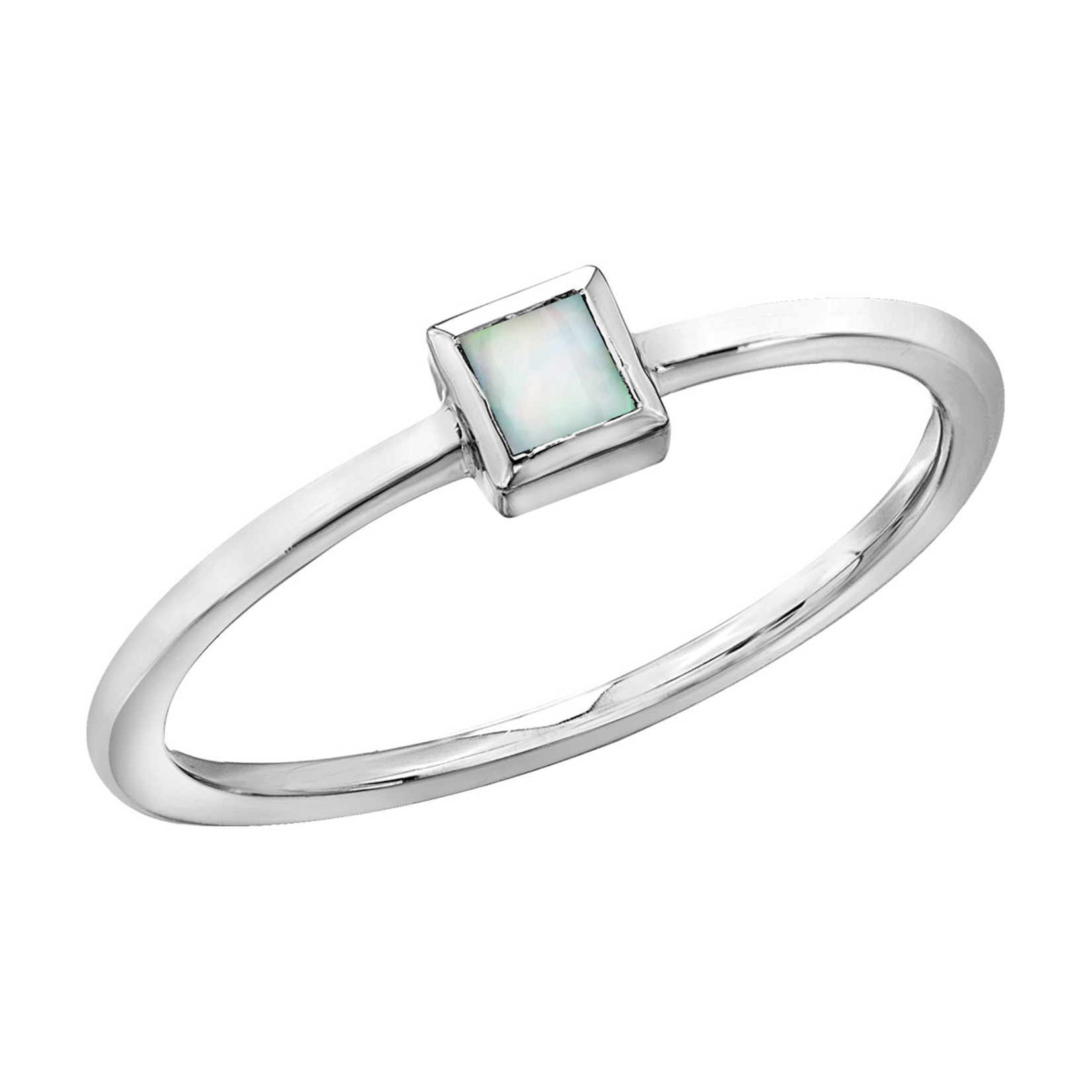 10K WG Opal Stackable Ring