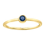 ****10K YG Sapphire Stackable Round Ring