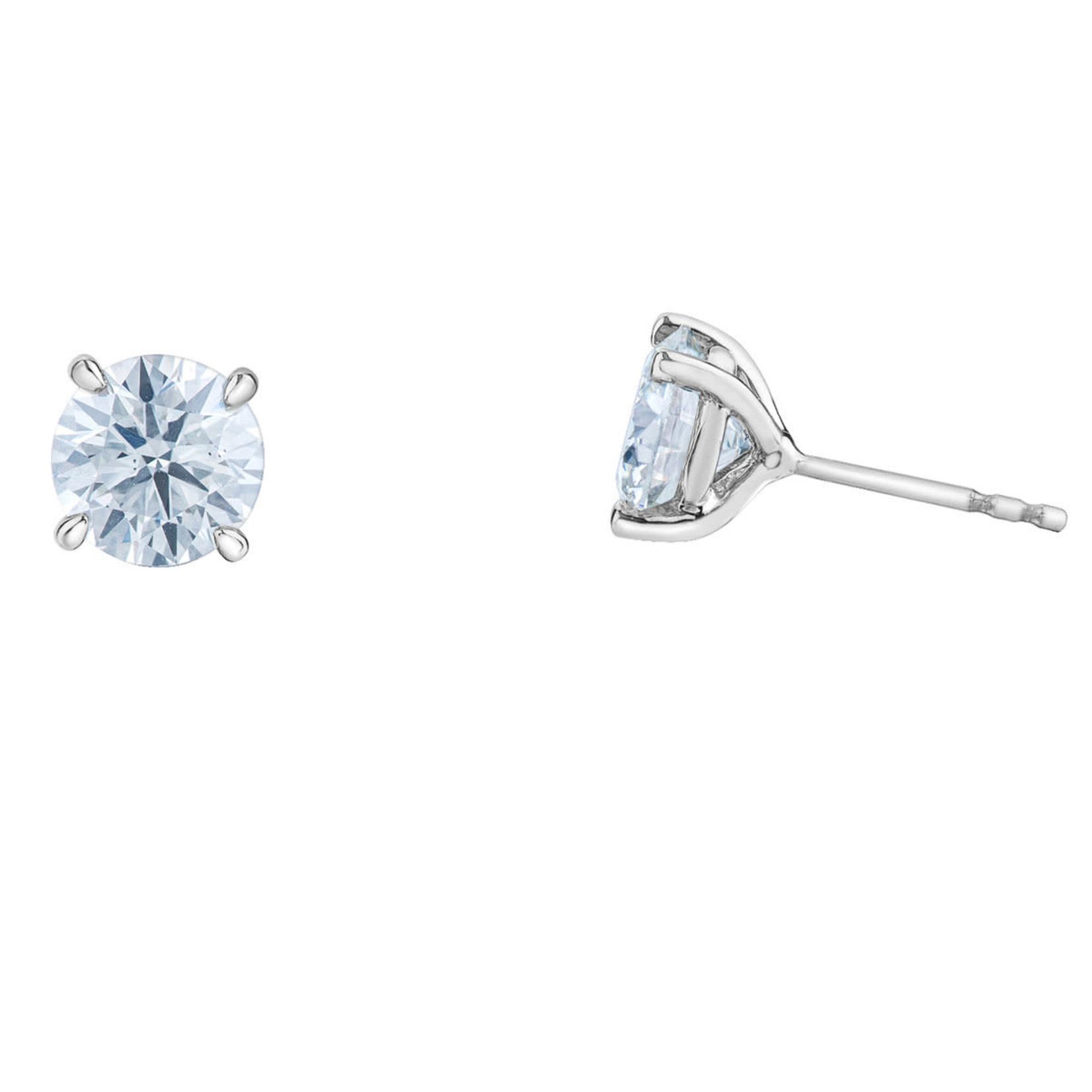 14K WG .50CT Round Earring