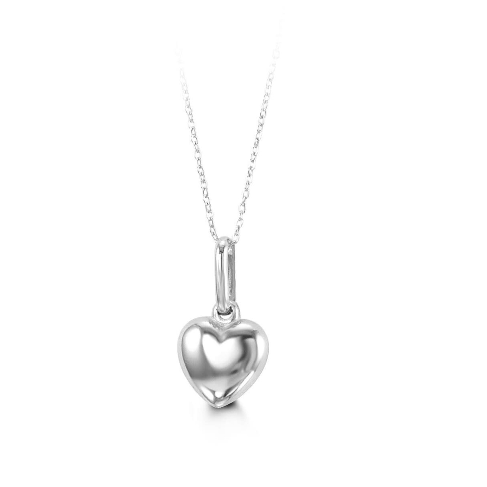 Bella Baby Collection 10K WG Baby Heart & Chain 14"