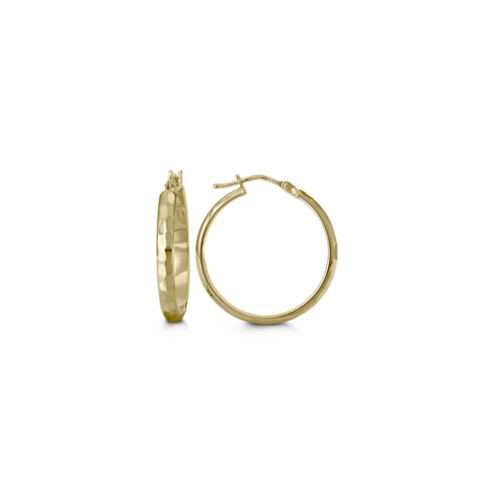 Bella Gold Tower Collection 10K YG 3x24mm Hoop