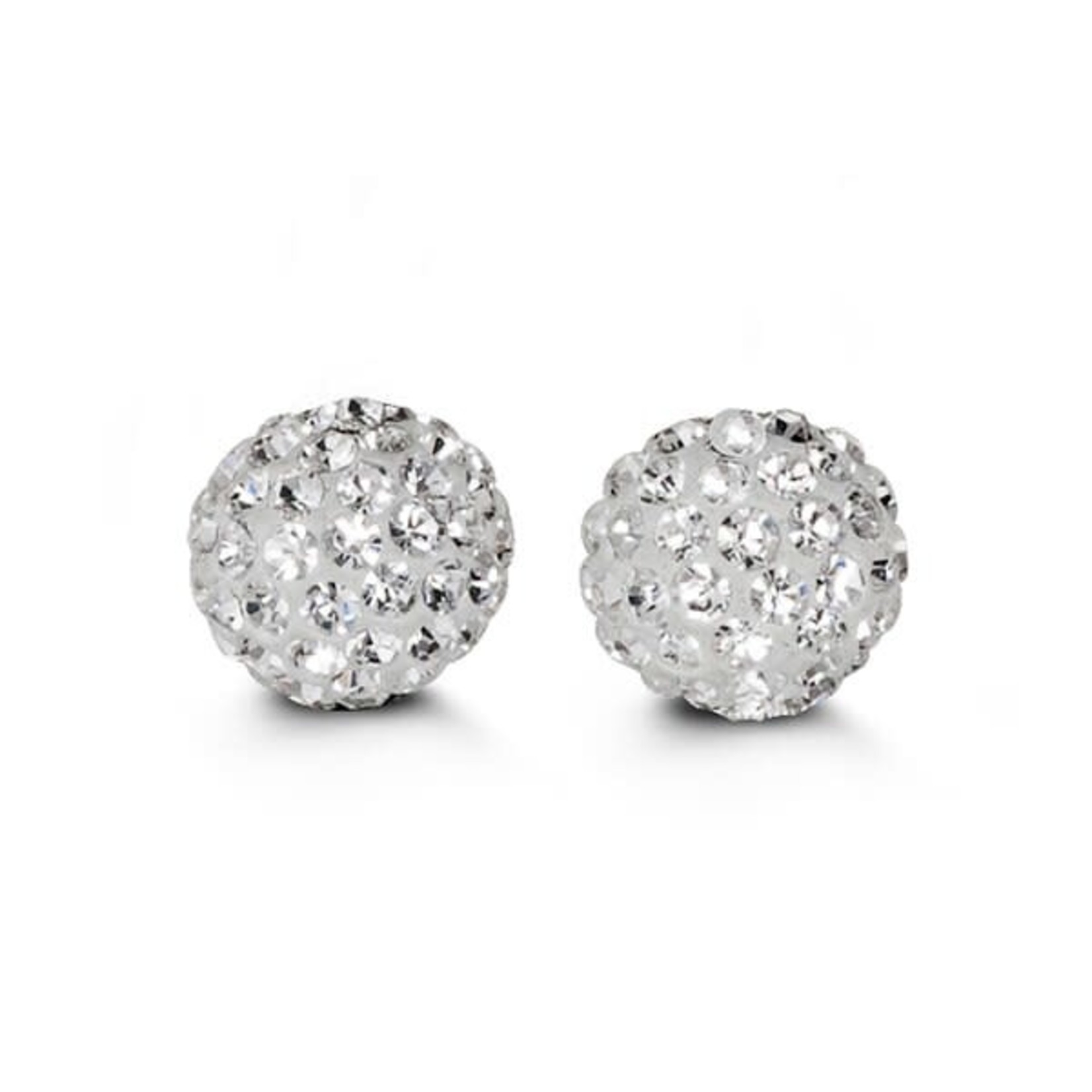 Bella Gold Tower Collection 10K Gold 10mm Cubic Zirconia Stud