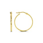 10K Yellow Gold Diamond Cut Hoops = 1040D