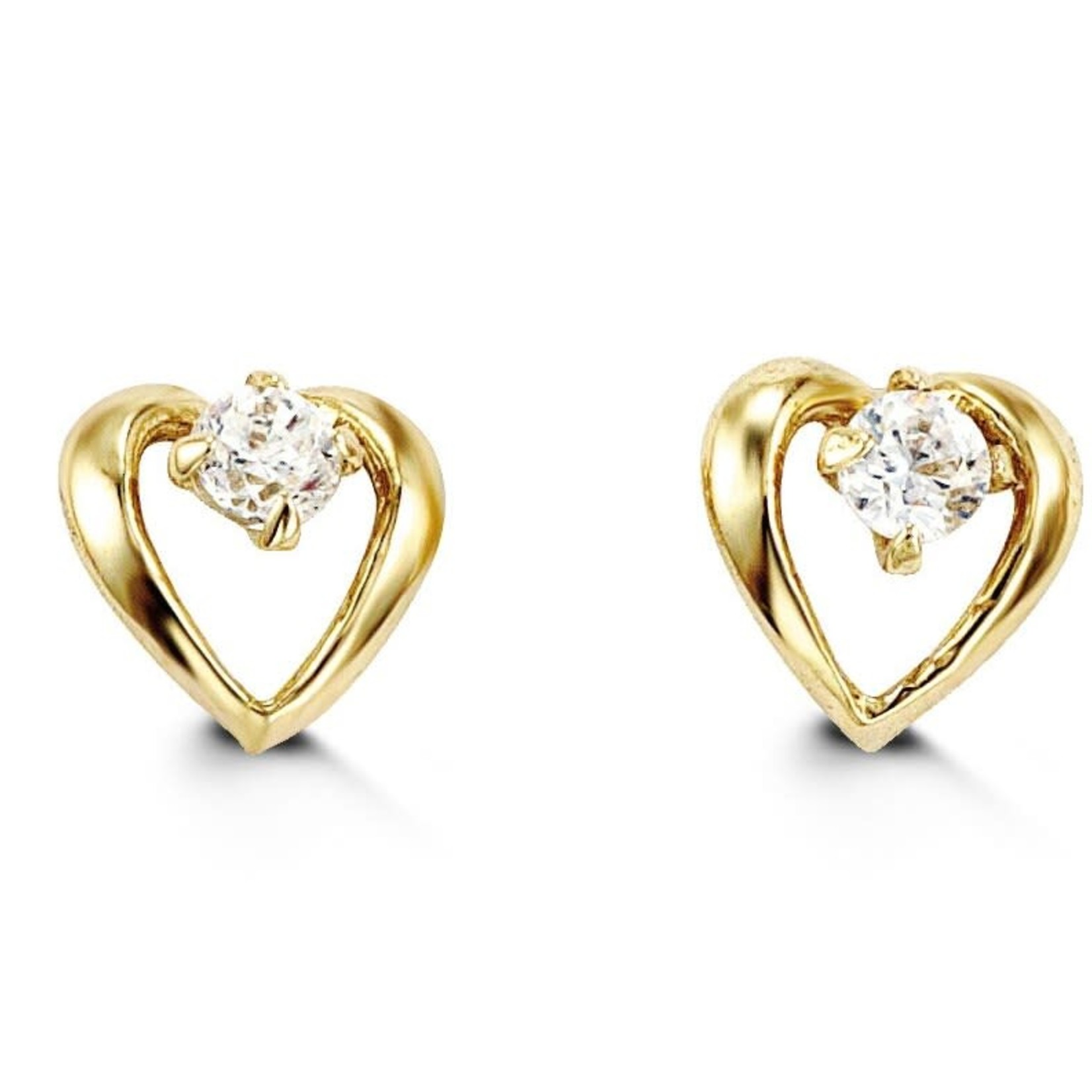 14K YG Cubic Zirconia Baby Earrings