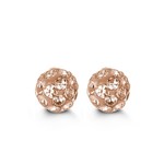 Bella Baby Collection 10K Gold 4mm Peach Cubic Zirconia Baby Studs