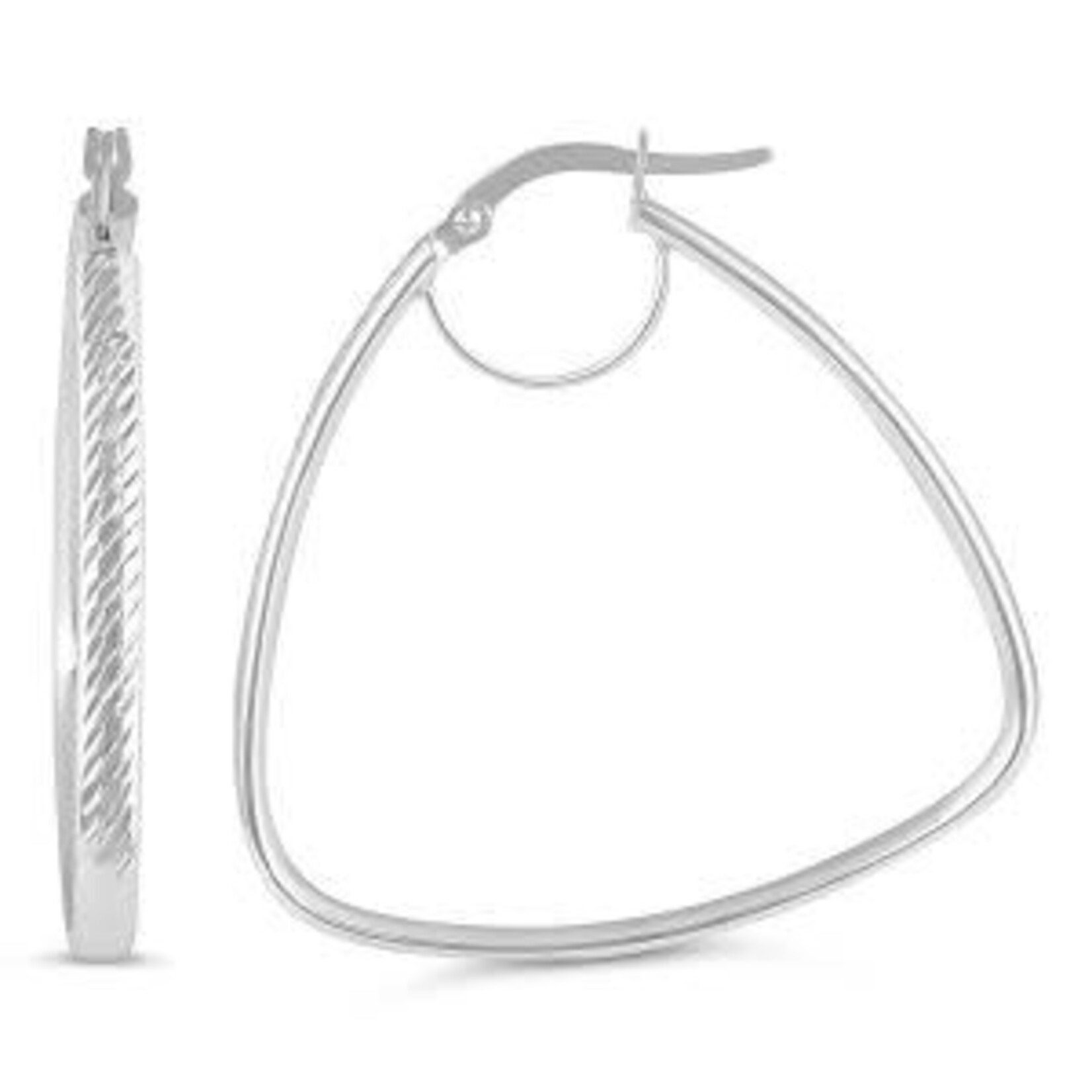 10K WG Triangle-Shaped Hoops