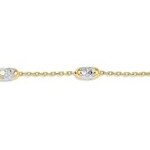 10K White & Yellow Gold Bracelet 7.5"