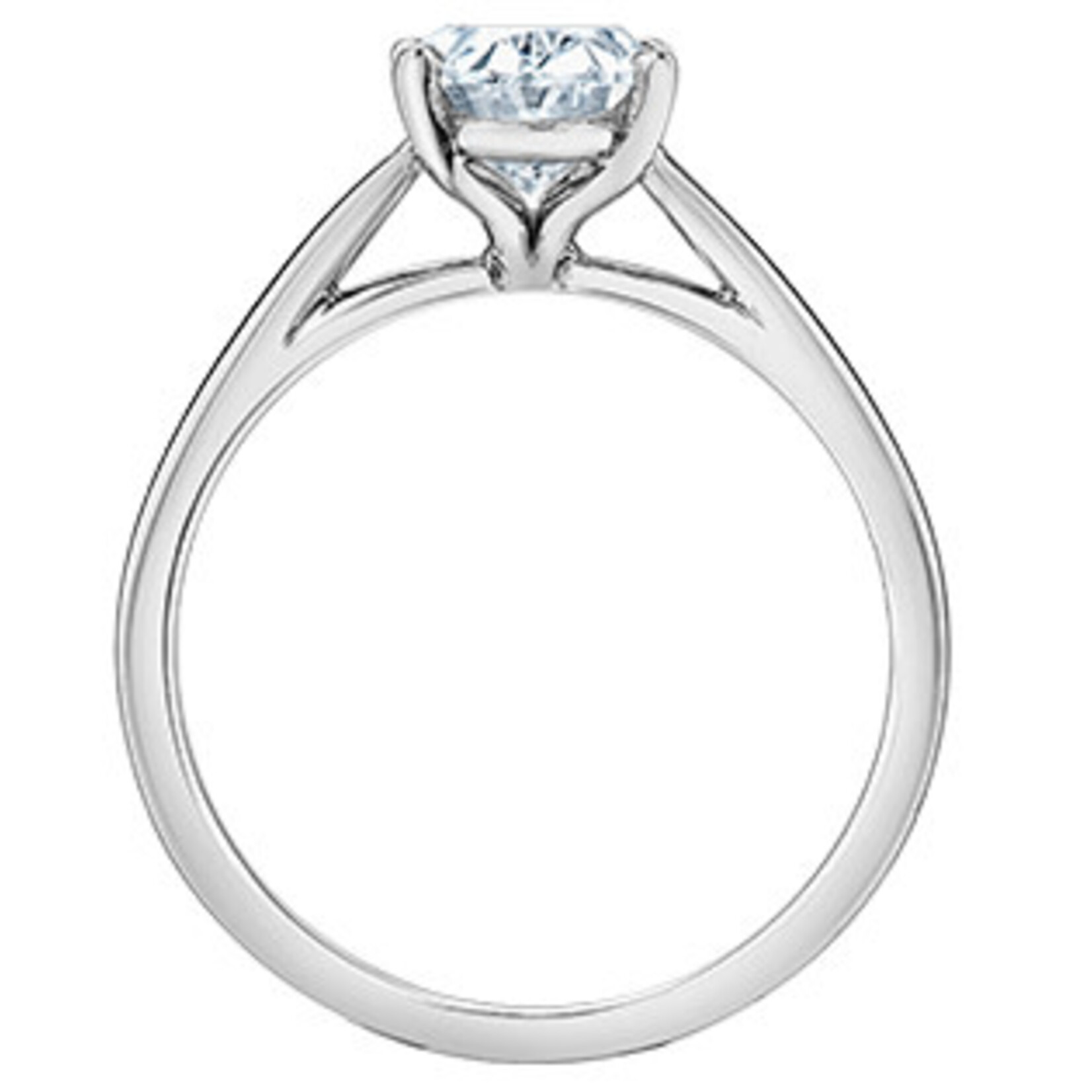 14K WG Oval Diamond Solitaire 1.51CT