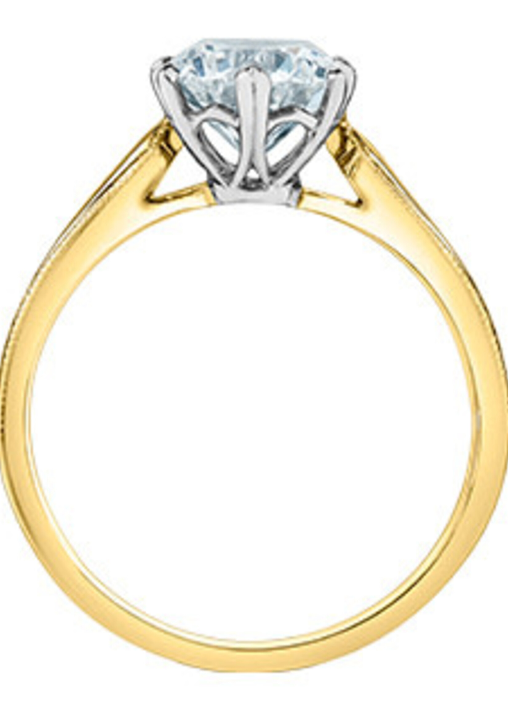 Diamond Evolution 14K YG/WG 1 RD#LGD014439 Round 1.55CT Diamond Ring