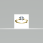 Maple Leaf Diamonds 18K/18KPD YG/WG 1CD#MLR523250 One-Fifty .41CT Diamond Ring