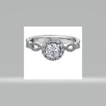 Maple Leaf Diamonds 18KPD WG 1 Sapphire 5.5MM Ring