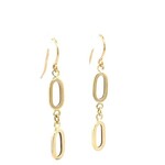 10KY Light Oval Drop Earrings On Shepherd Hook