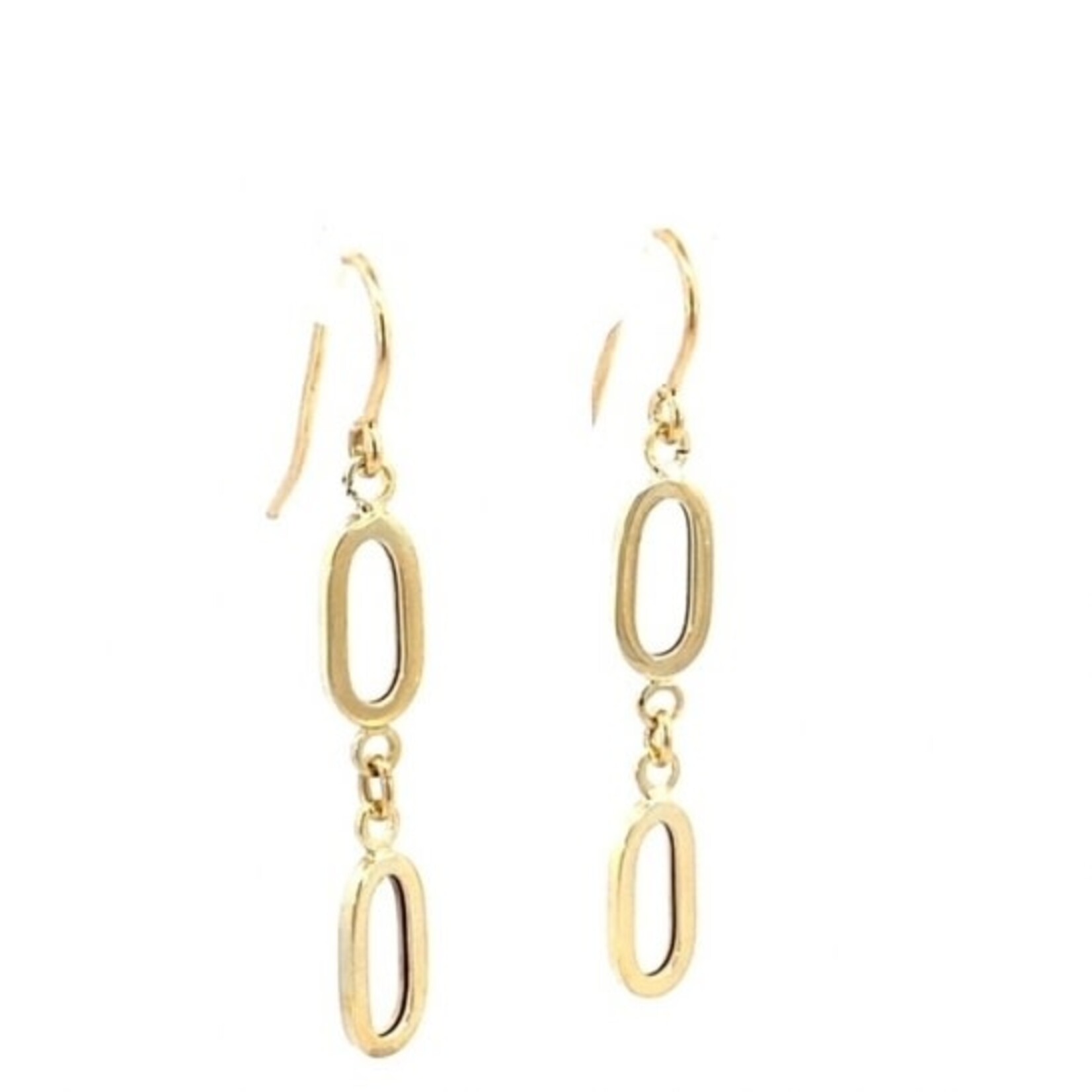 10KY Light Oval Drop Earrings On Shepherd Hook