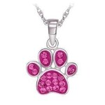 Legend LEGEND SS Puppy Paw w/Pink CZ Pendant