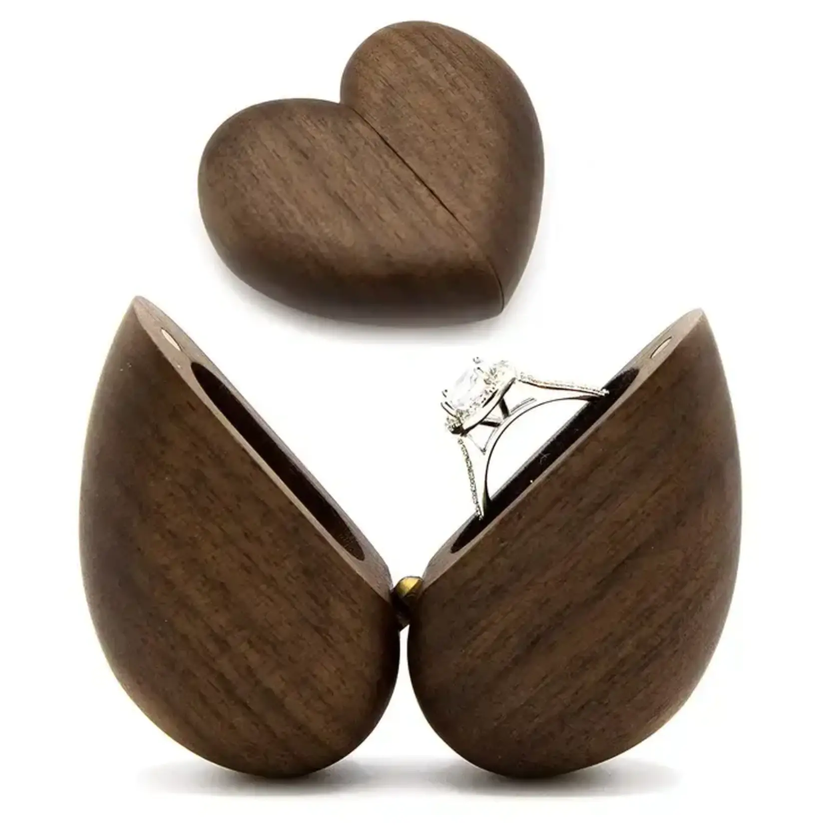 Heart Ring Box Secret Slim Engagement Ring Holder