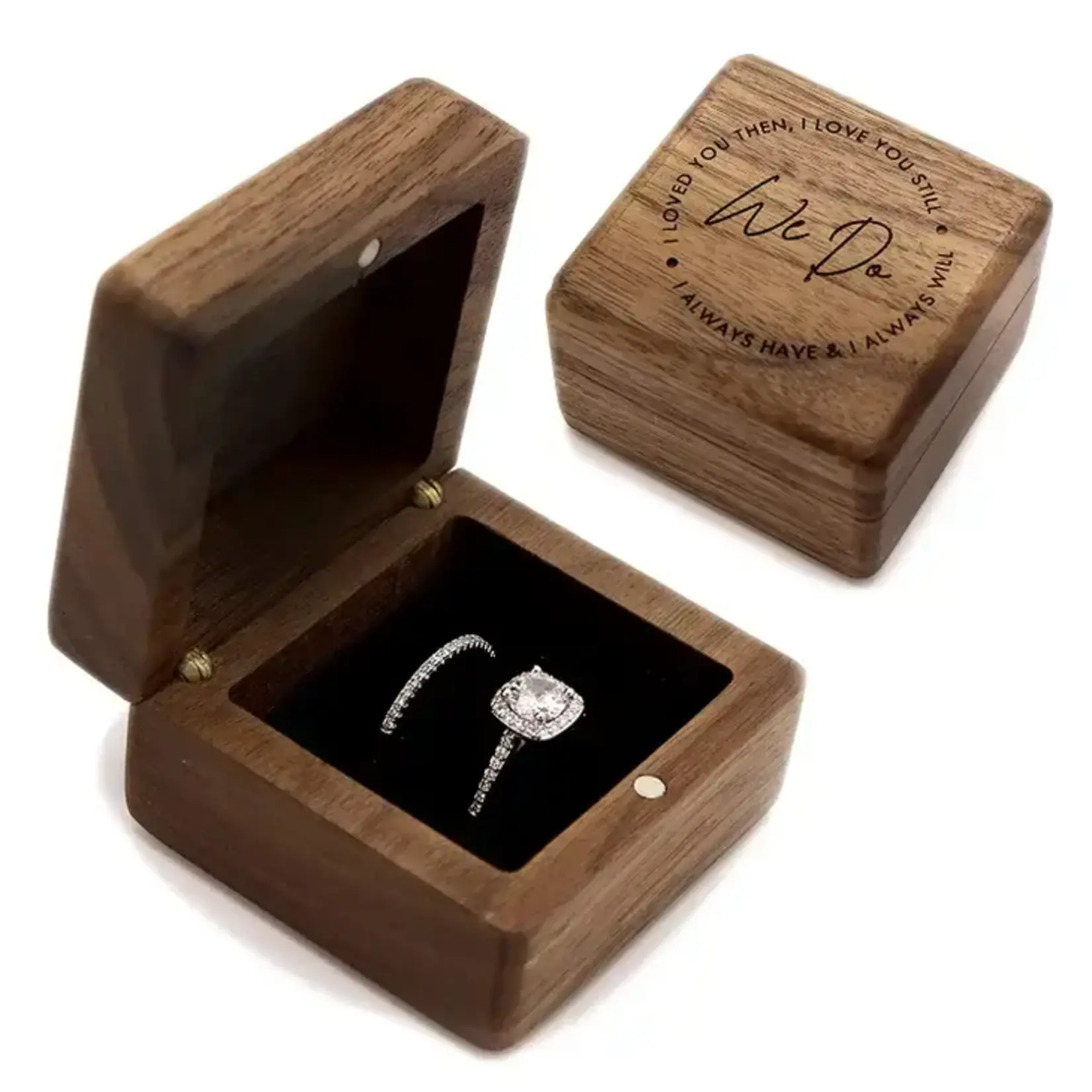 Square Ring Box - For 2 Rings - We Do