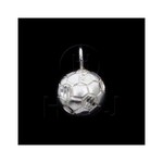 Silver DiamondCut Sports Charm Soccer