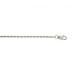 Silver Basic Chain Rope 2.0mm Rhodium Plated 16"