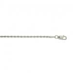 Silver Basic Chain Rope 2.0mm Rhodium Plated 18"