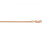 Silver Basic Chain Wheat 02 Rose Gold Plated 1.5mm 18"