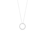 10K WG 0.10CT DIAMOND LIFE CIRLCE PENDANT WITH CHAIN