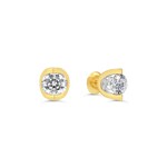 14K LGD 1.00TDW Half Moon Screwback Studs - GL1005